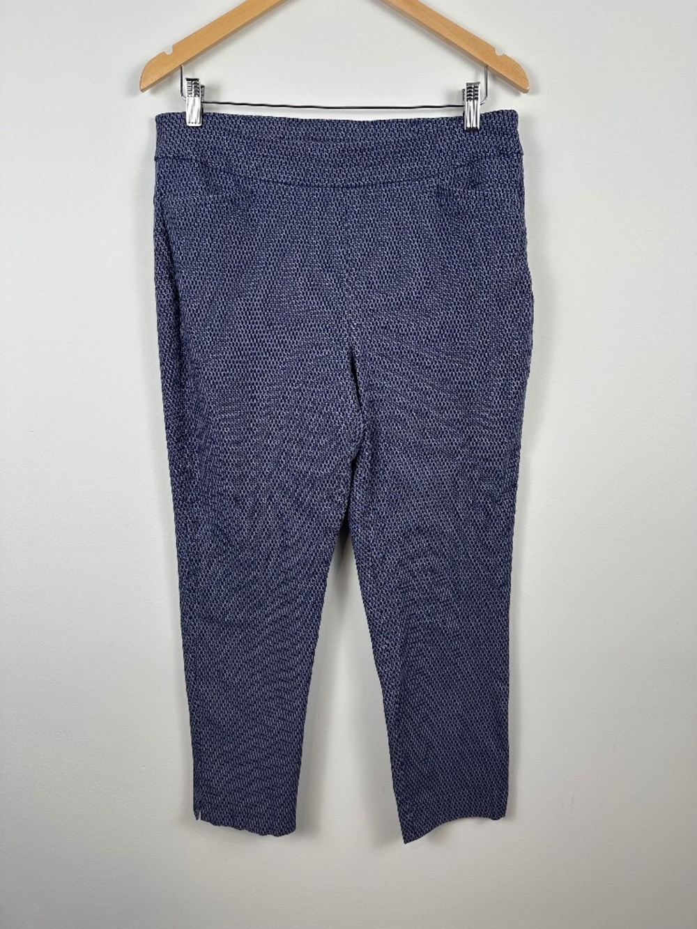 Chico’s Geometric Print Pull On Ankle Pants Blue Size 2 Regular
